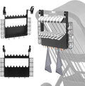 Golf Stroller Attachment - Universal Steel Golf Club Holder for Strollers,16-Club & 12-Ball Capacity with Adjustable Straps,Fits Single & Double Strollers,Ideal Golf Gift for Parents