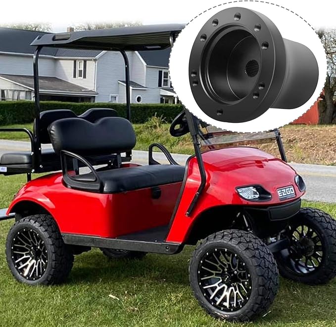 EZGO Steering Wheel Adapter fit EZGO TXT/RXV/Marathon/Medalist Golf Carts Steering Wheel Adapter Golf Cart Accessories(Black)