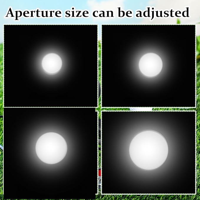 Glooglitter 1 Pack Golf Spot Light Indoor Simulator and 20 Pcs Plastic Tees Golf Simulator Pin Spot Light Super Bright Mirror Ball Spotlight for Indoor Ball Training DJ Disco Party(Adjustable)