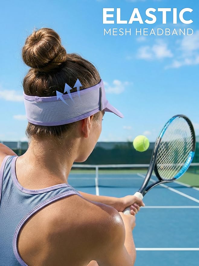 Sun Visor Hat for Women & Men UV Protection Lightweight Foldable Summer Sports for Running Tennis Golf Pickleball