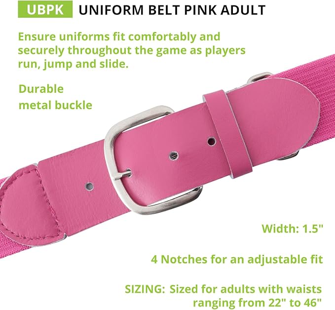 Champion Sports Baseball & Softball Belt – Stretch Fit Uniform Belt for Youth & Adult Players, Multiple Colors