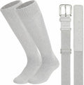 Baseball Socks and Belt Combo for Youth Adult Softball Sock Belt for Boys and Girls