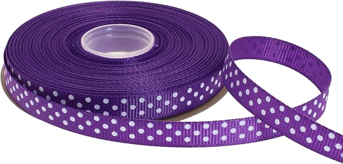 Polka Dot Grosgrain Ribbon 25 Yard Each Roll 100% Polyester - Image 2