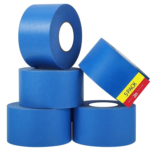 5 Rolls Painters Tape 2 Inch Wide, Total 275 Yards by Fyguard