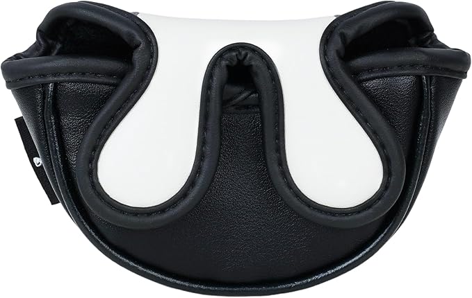 The Golf Father Funny Golf Club Covers, Driver Fairway Wood Hybrid Headcover, Mallet Putter Covers Blade Headcovers Putter Cover Magnetic, Black and White Color Iron Covers for Most Brands