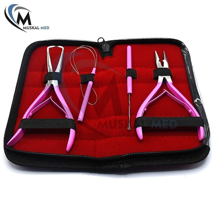 Professional Hair Extension & Beading Tool Kit Remove Plier Set - Image 2