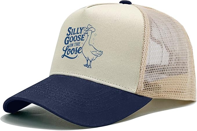 Funny Goose Hat Silly Goose On The Loose Hat Men Baseball Hats Funny Cap