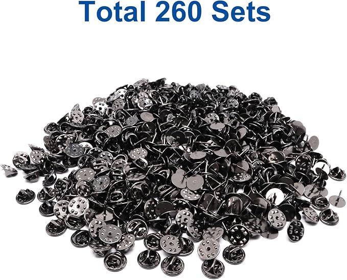 260 Set Pin Backs, Blank Pins Scatter Butterfly Clutch Pin Holder Enamel Pins - Image 2