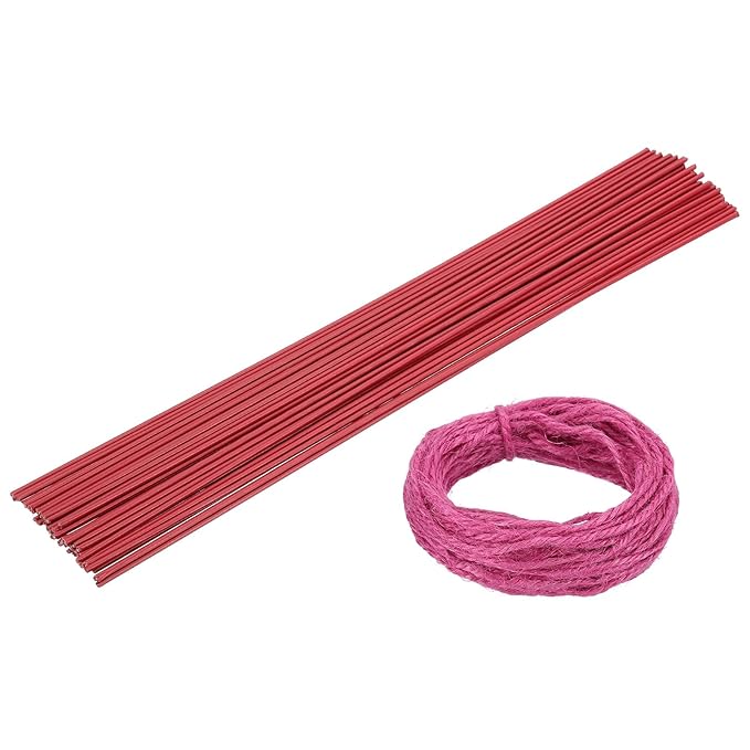 uxcell 50Pcs 2 Gauge Floral Wire, 11.81" Length Flower Stem Wires by uxcell