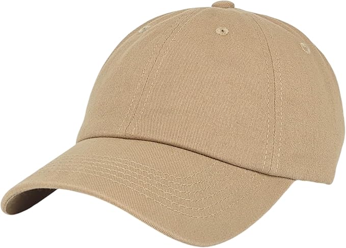 Classic Dad Hat Cotton, Low-Profile Plain Baseball Cap, Adjustable, Breathable and Packable