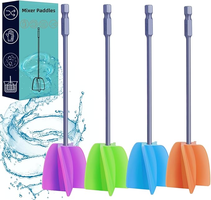 Silicone Resin Mixer Epoxy Mixer Paddles, Reusable Reusable Paint and Resin by LFSUM