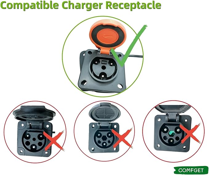 ETL Listed Y-30 Golf Cart Charging Power Cord for Coleman DR48V & Kandi AGM Kruiser 4P EV, 14 AWG Heavy Duty Charge Cable, Black 16.4 ft