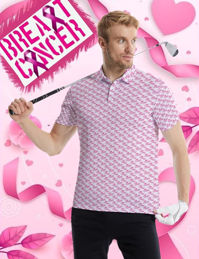 Mens Golf Shirts Golf Polo Shirts for Men Short Sleeve Polo Shirts Golf Gifts
