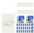 Mindsoft 48 Pcs Blank Canvas Banner Bulk Color Your Own Vertical Banner by Mindsoft