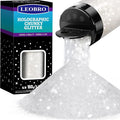 LEOBRO White Glitter, 160g/5.64oz Clear White Chunky Glitter by LEOBRO