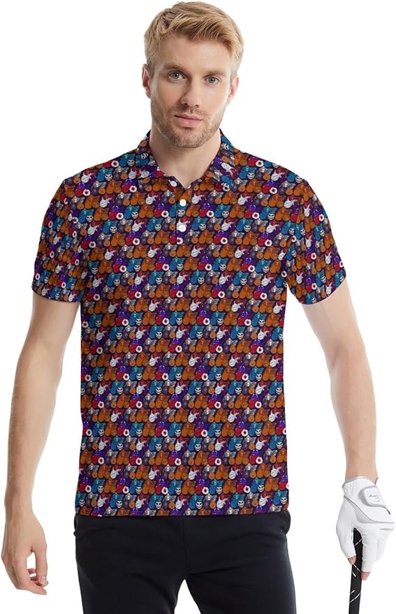 Mens Golf Shirts Golf Polo Shirts for Men Short Sleeve Polo Shirts Golf Gifts