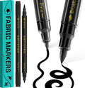 ARTISTRO 2 Black Dual-Tip Fabric Markers by ARTISTRO