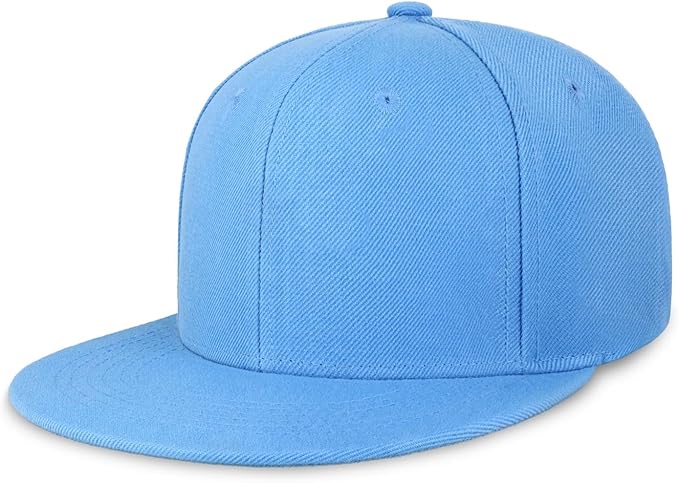 CHOK.LIDS Flat Bill Visor Classic Snapback Hat Blank Adjustable Brim High Top End Trendy Color Style Plain Tone Baseball Cap