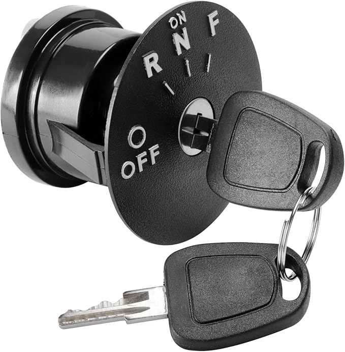 Roykaw Golf Cart Starter Ignition Key Switch Kits for EZGO RXV 48-Volts 2008+ Electric Golf Cart with 4 Tap Position,4 Terminal & 2 Spare Keys, OEM# 605637,611283,609682