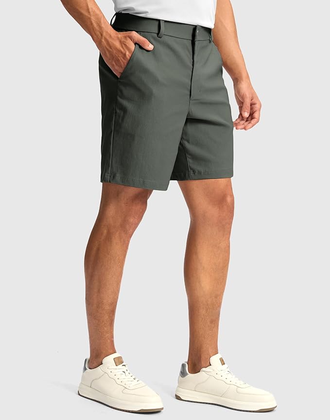 G Gradual Men's Golf Dress Shorts 5"/ 7"/ 9" Stretch Casual Work Flat Front Shorts for Men with 3 Pockets Quick Dry