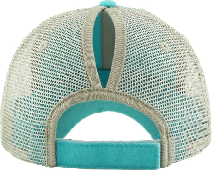 Classic Plain Ponytail Messy High Bun Headwear Adjustable Cotton Trucker Mesh Glitter Hat Baseball Cap