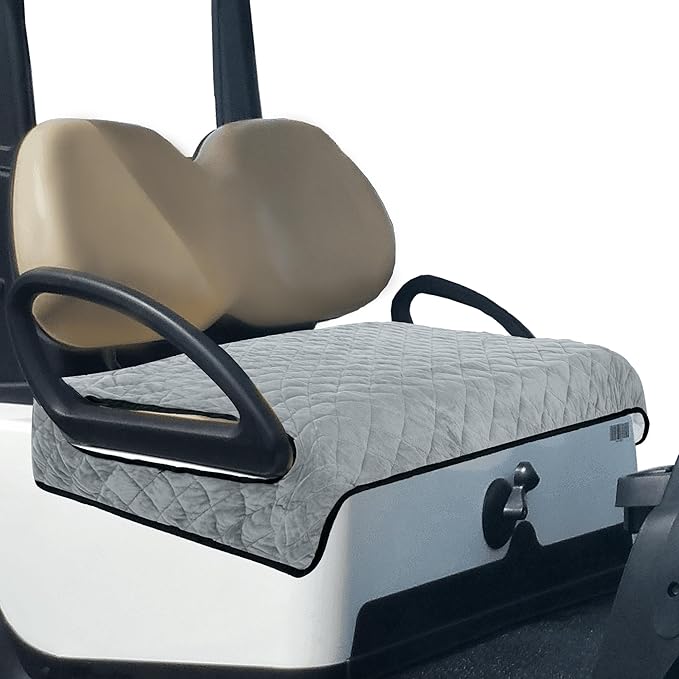 Golf Cart Seat Covers,Golf Cart Seat Towel Blanket,Soft Plush Golf Cart Seat Cover Fits for EZGO, Club Car, Yamaha and More,Golf Cart Accessories,Golf Gifts for Men（Gary）
