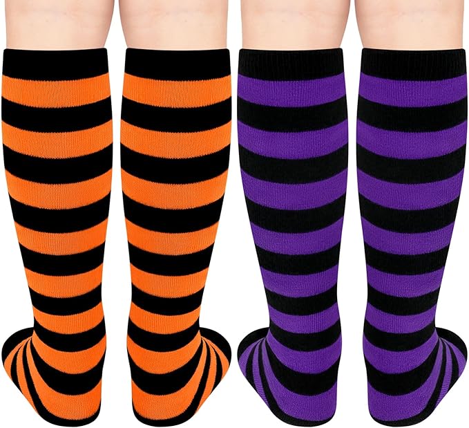 Sarfel Kids Soccer Socks Toddler Soccer Socks Girls Boys Soccer Socks Kids Tube Socks with Stripes Toddler Knee High Socks