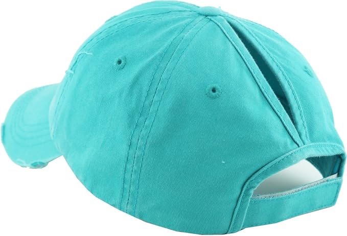 Classic Plain Ponytail Messy High Bun Headwear Adjustable Cotton Trucker Mesh Glitter Hat Baseball Cap