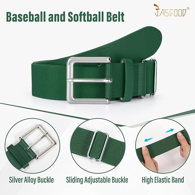 Baseball Socks and Belt for Youth Adult Softball Socks Combo Elastic Waist Belt for Men Kids Boys Girls Women JASGOOD