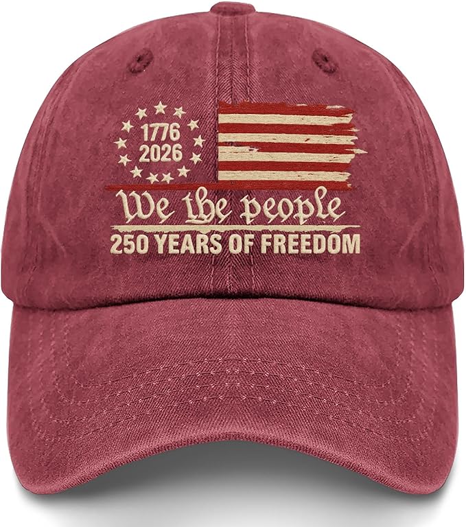 U.S. 250th Anniversary 250 Years Freedoms 1776-2026 Baseball Hats Funny
