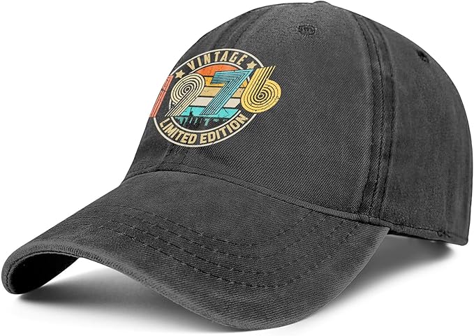 50th Birthday Gifts for Men Women 1976 Hats Vintage 1976 Baseball Cap for 50 Year Old Birthday Gifts for Fathers Mothers Day