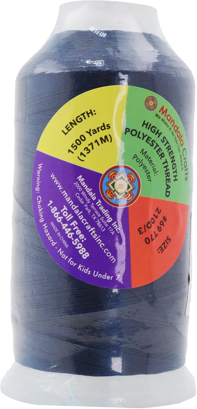 Mandala Crafts Denim Heavy Duty Thread -1500 Yds Tex 70 Thread - Image 3
