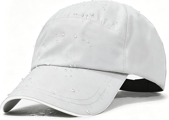 Mens Water-Resistant Baseball Cap Womens Rain Hat Foldable Outdoor Running Sun Fishing hat