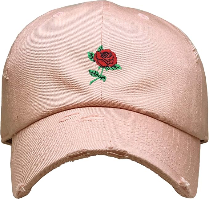 Rose Flowers Love Good Vibes Men Women Dad Hat Baseball Cap Adjustable Unisex