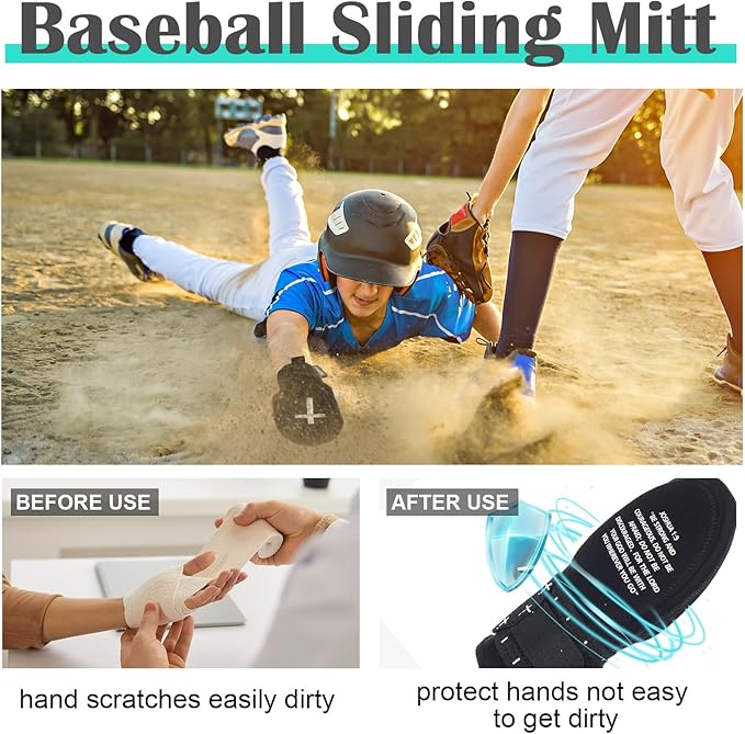 Geyoga Christian Sliding Mitt Cross Baseball Softball Religious Glove Sliding Mitt Baseball Guard Accessories and Protective Gear Left/Right Hands - Hand and Wrist Protection