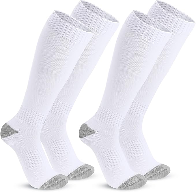 Haysandy 2 Pairs Baseball Softball Socks Athletic Soccer Football Sports Socks Over the Calf for Adult Men Women