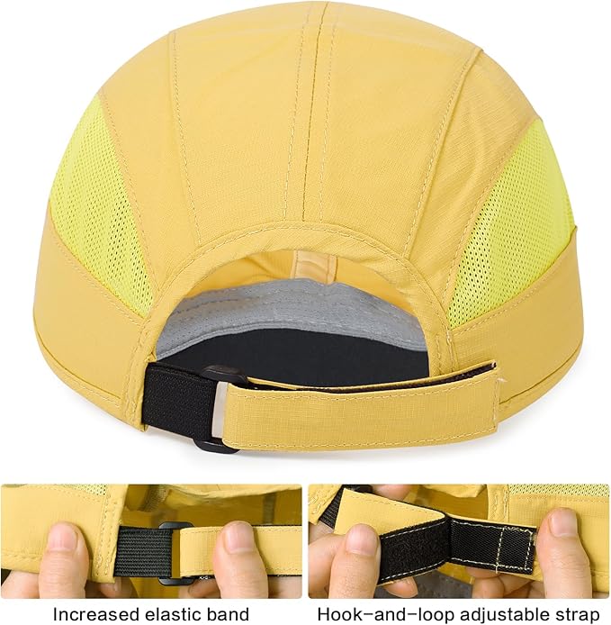 HH HOFNEN Quick Dry Baseball Cap Unstructured Running Cap Water-Resistant UPF 50+ Mesh Golf Sun Hats for Men Women