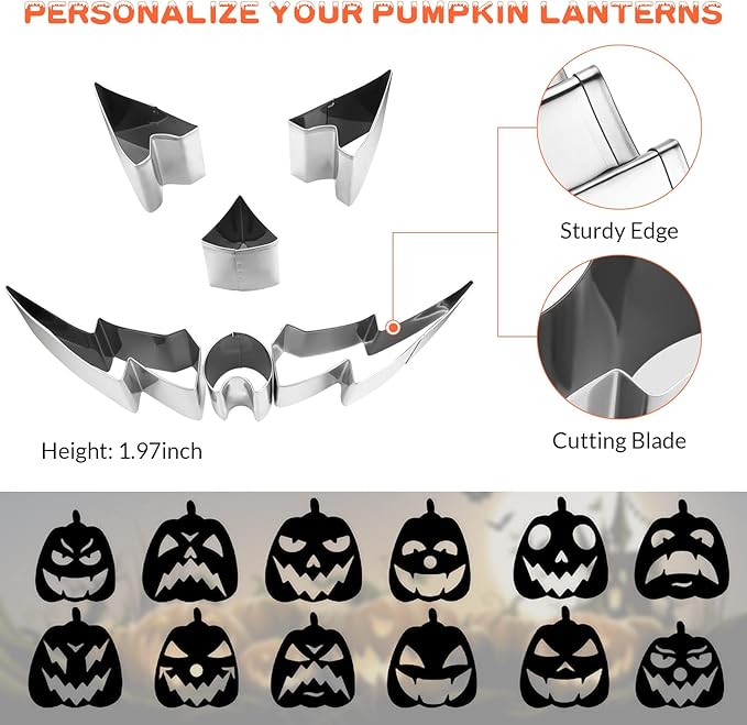 Pumpkin Carving Kit Halloween, Safe and Easy Pumpkin Carving Set - Image 3