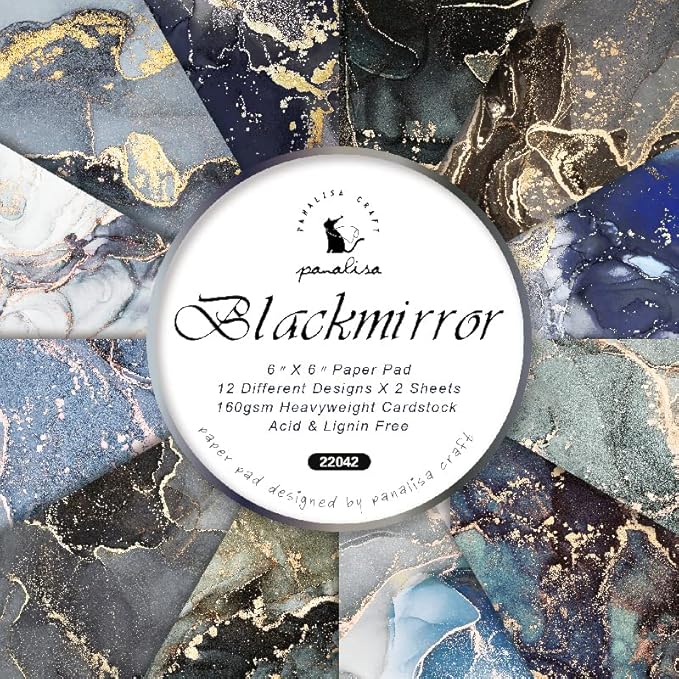 Marbled Scrapbook Paper Pad Color Marble Patterned Paper 6×6, 24 Sheets - Image 6