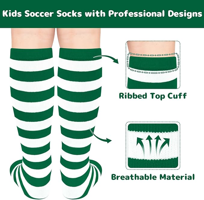 Olreco 1 Pack Toddler Kids Youth Soccer Socks Girls Boys Baseball Socks Youth Knee High Softball Football Accessories Cotton