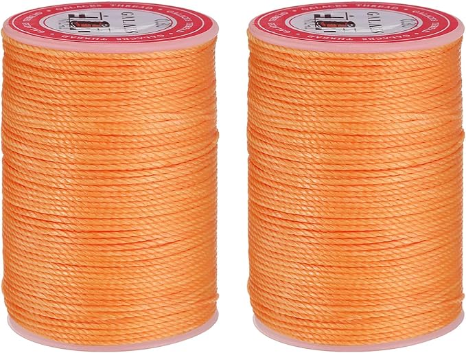 uxcell Round Leather Sewing Waxed Thread, 55m / 60 Yards Polyester Wax String by uxcell