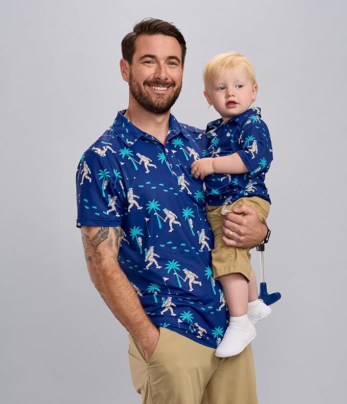 Tipsy Elves Kids and Toddlers Golf Shirts - Athletic Comfort Fit with Quick Dry Material