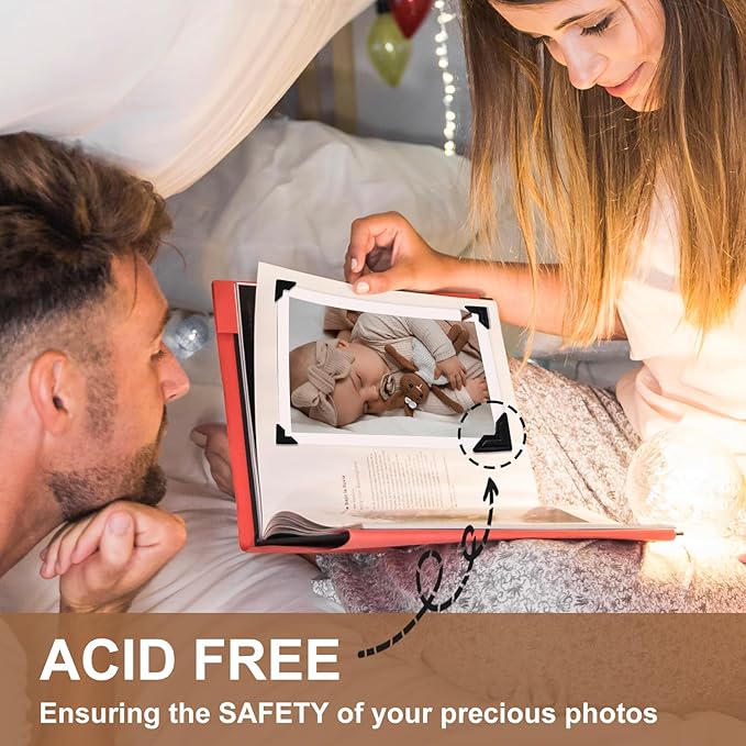 CHIALLCO Acid Free Photo Corners Self-Adhesive, DIY Scrapbook Stickers - Image 2