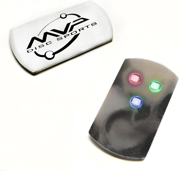 MVP Disc Golf Flat LED Tri-lite Disc Golf Lights (Pack of 10) (Multicolor)