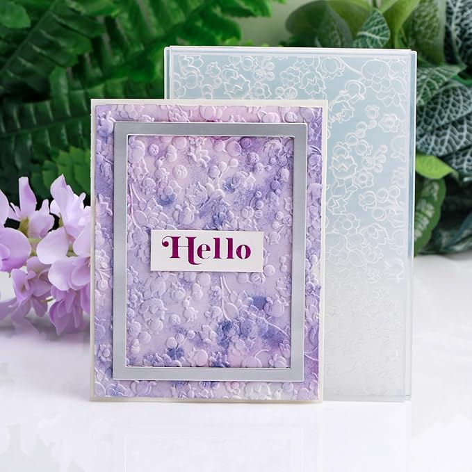 BAOFALI 3D Embossing Folder for Card Making, Beautiful Flower Plastic Texture - Image 5