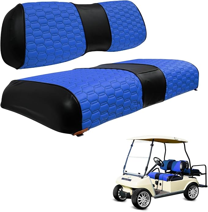 Golf Cart Seat Covers for EZGO TXT Club Car DS Gas or Electric OEM Regular Seat Cushion, No Staple, Golf Cart Vinyl Replacement Seat Cover