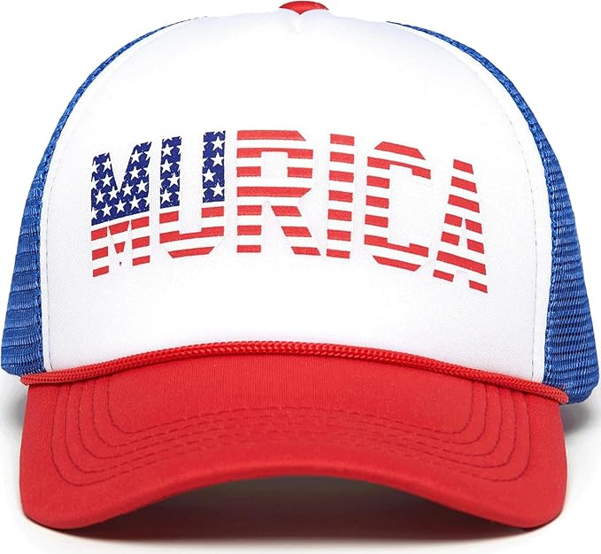 Funky Junque Premium Mesh Snapback Trucker Hat - Stylish Comfort for All - Patriotic, Humor & More
