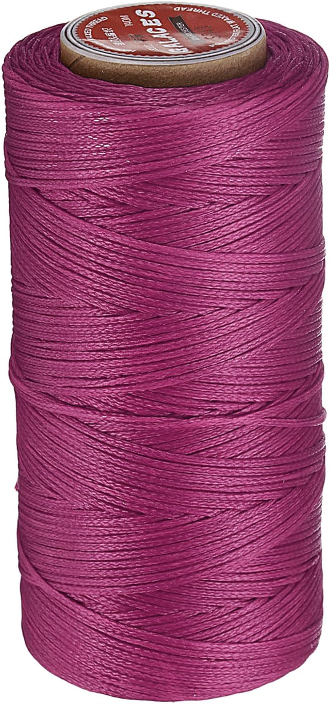 uxcell Flat Leather Sewing Waxed Thread, 140m / 153 Yards Polyester Wax String by uxcell