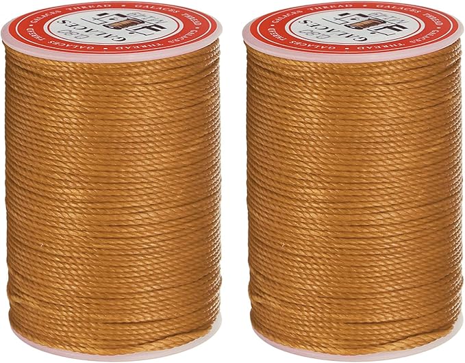 uxcell Round Leather Sewing Waxed Thread, 55m / 60 Yards Polyester Wax String by uxcell