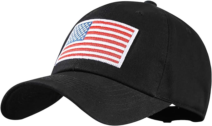 IIN American Flag Baseball Cap for Men Women Low Profile USA Army Tactical Operator Military Plain Dad Hat
